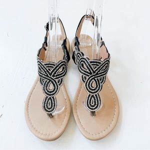Stella Maden Black Embellished Sandals B8065